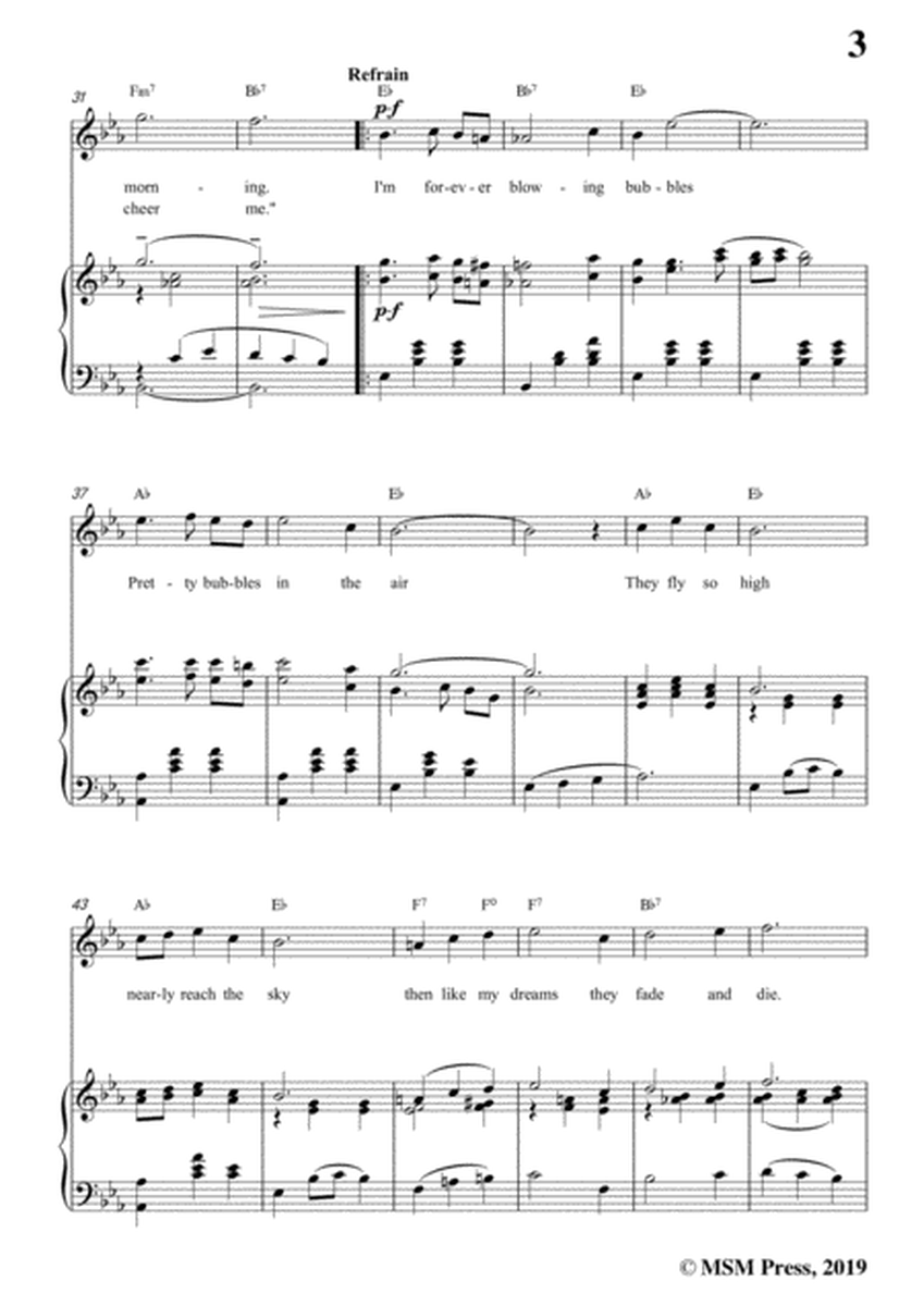John W. Kellette-I'm Forever Blowing Bubbles,in E flat Major,for Voice&Piano image number null