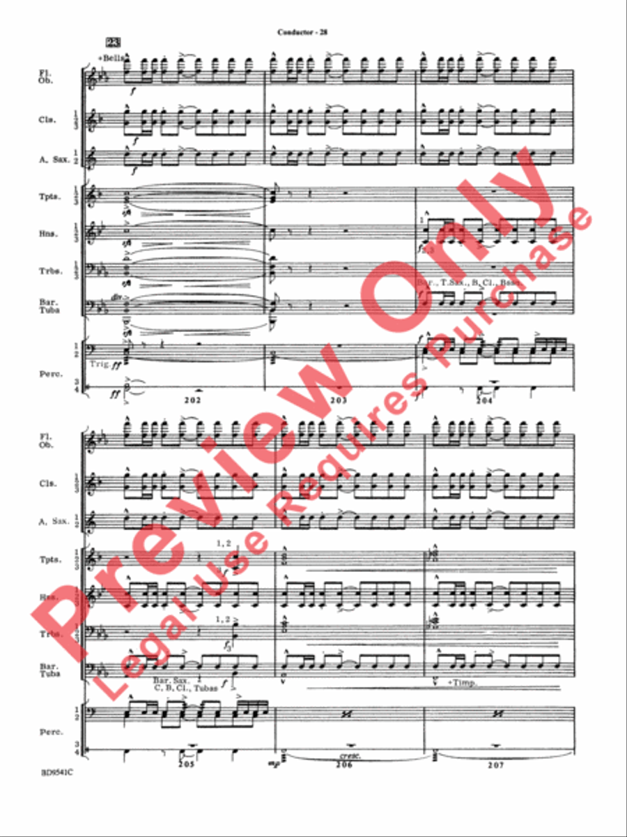Alvamar Overture Concert Band scores gallery preview page 30