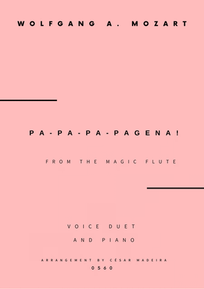 Papageno and Papagena Duet - Voice Duet and Piano (Full Score and Parts)