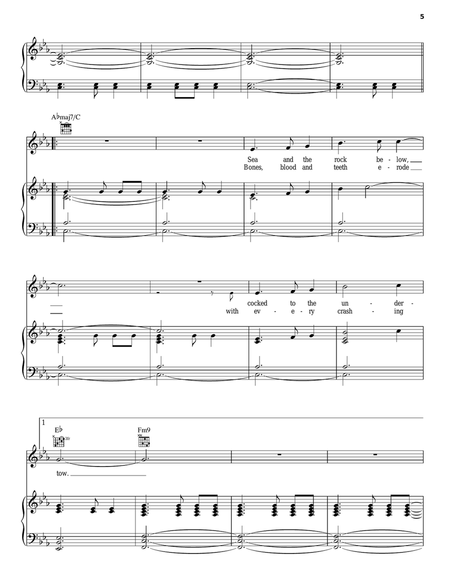 Rosyln Piano, Vocal, Guitar scores gallery preview page 5