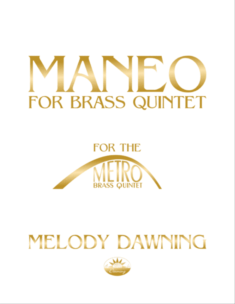 Maneo for Brass Quintet Brass Quintet scores gallery preview page 1