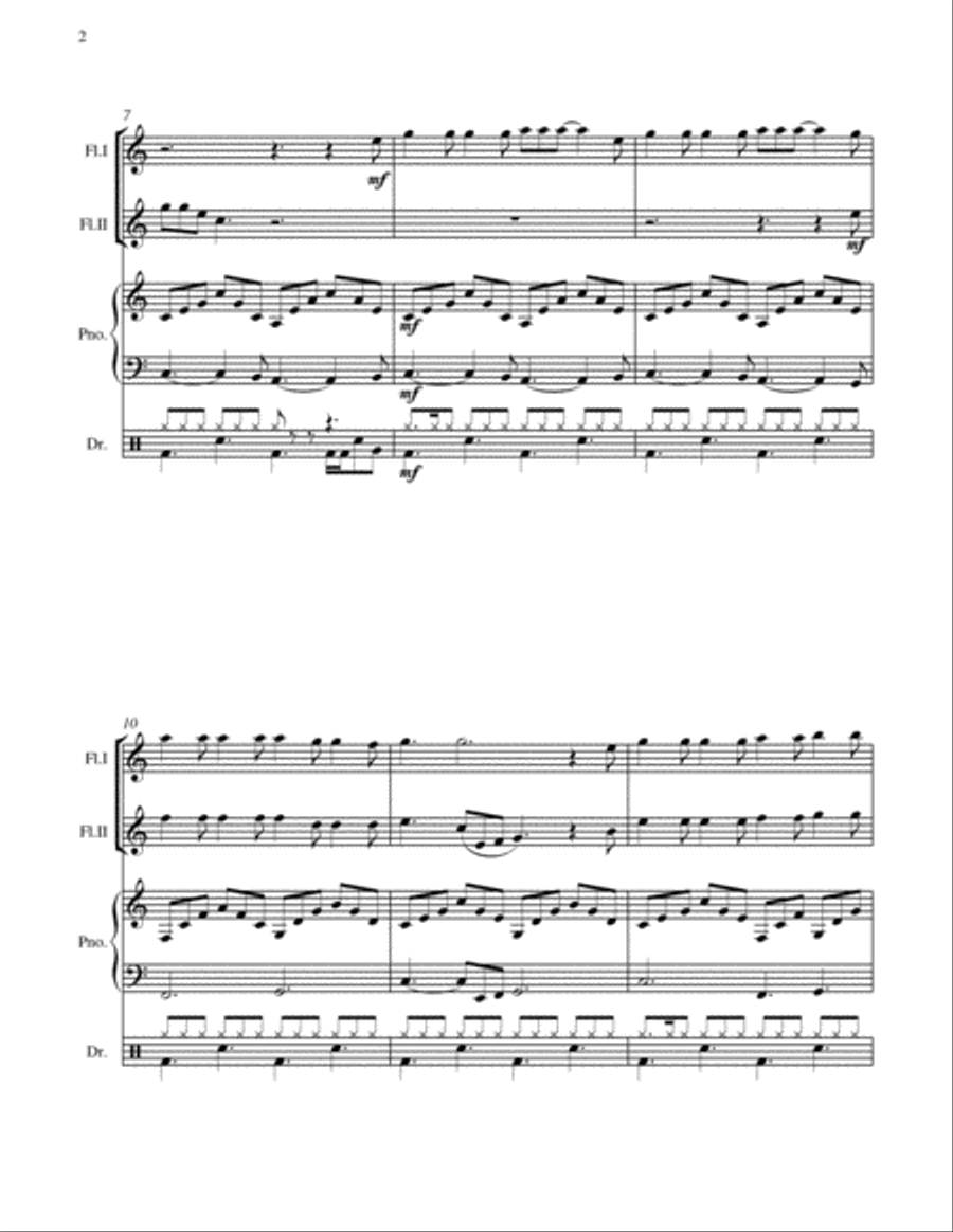 Hallelujah Flute Duet scores gallery preview page 5