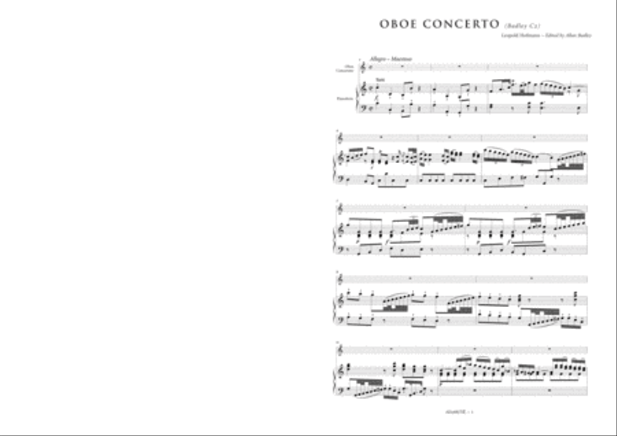 Oboe Concerto in C major (Badley C2, Study Edition)