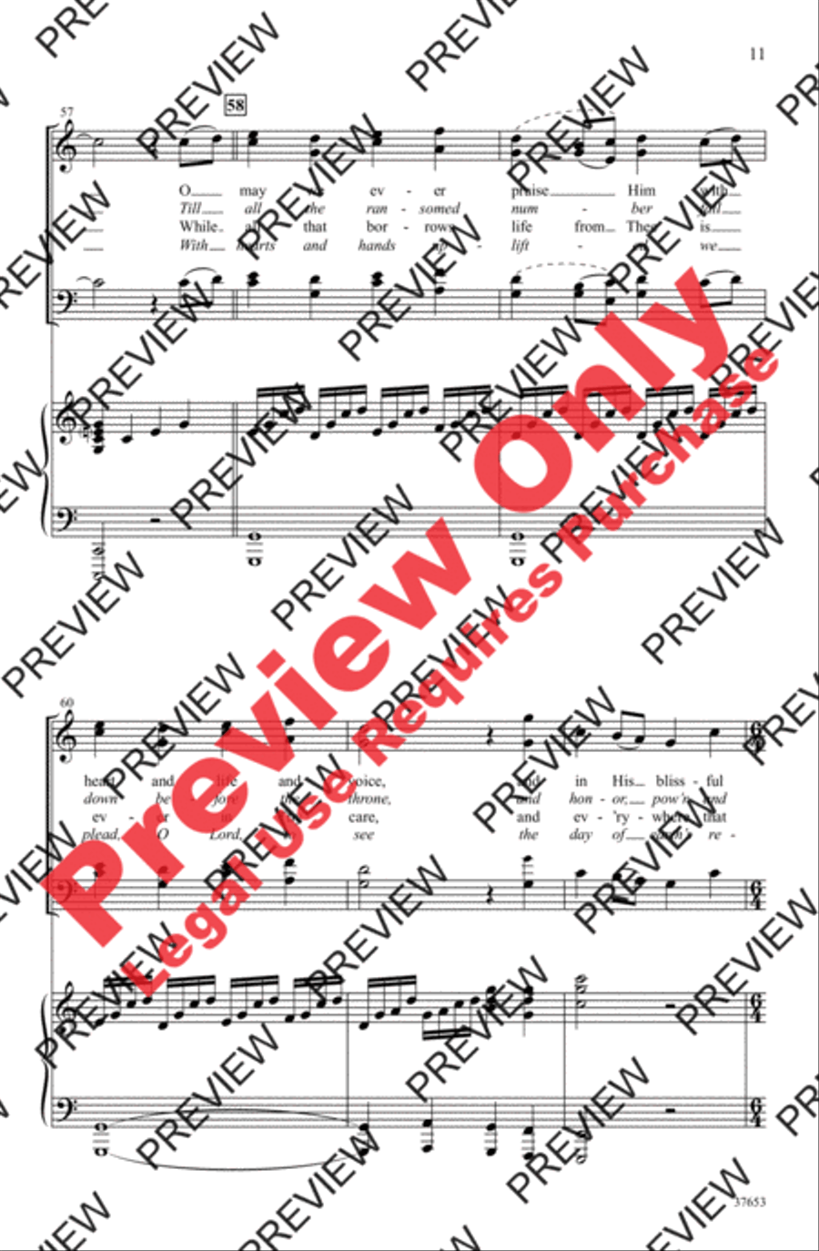 Hosanna, Loud Hosanna Hosanna, Loud Hosanna 4-Part scores gallery preview page 11