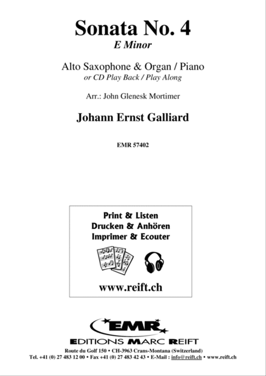 Sonata No. 4 Alto Saxophone scores gallery preview page 2