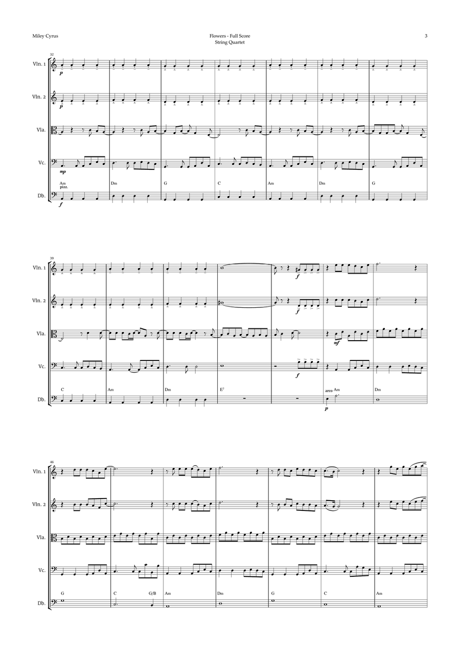 Flowers String Quintet scores gallery preview page 3