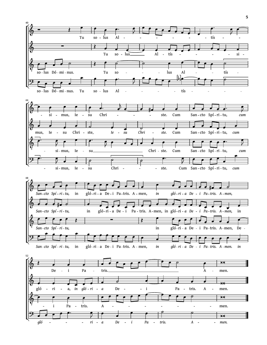 Missa super «Pour ung plaisir» (Amon) 4-Part scores gallery preview page 5
