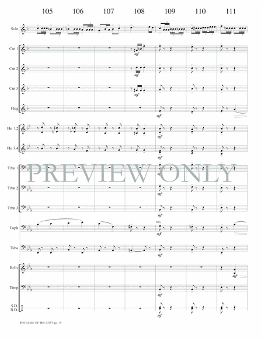 The Maid of the Mist Small Ensemble scores gallery preview page 21