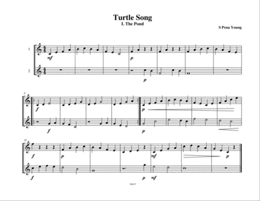 Turtle Songs for Beginner Piano Piano Method scores gallery preview page 2