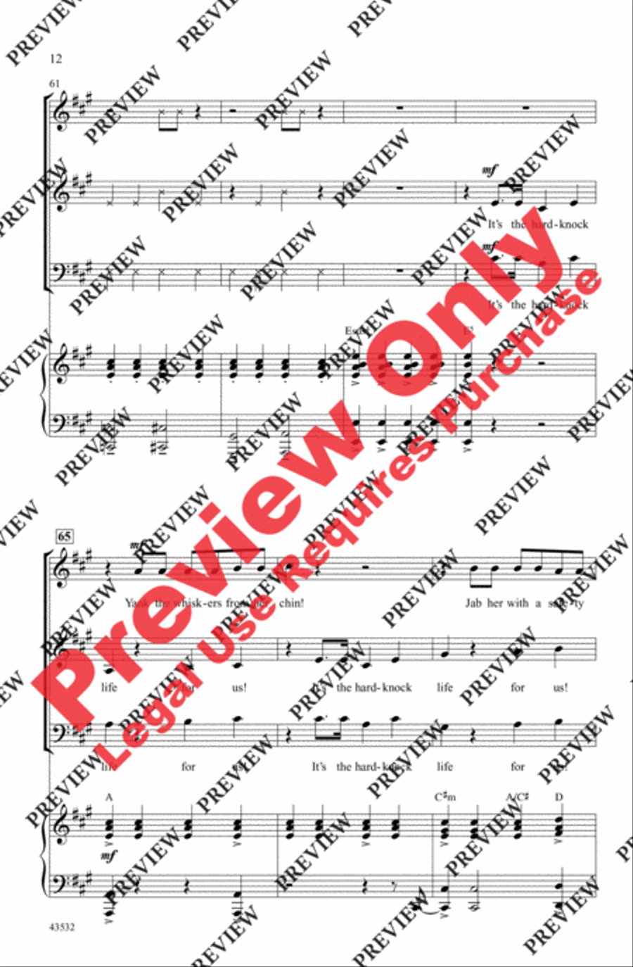 It's the Hard-Knock Life It's the Hard-Knock Life 3-Part scores gallery preview page 26