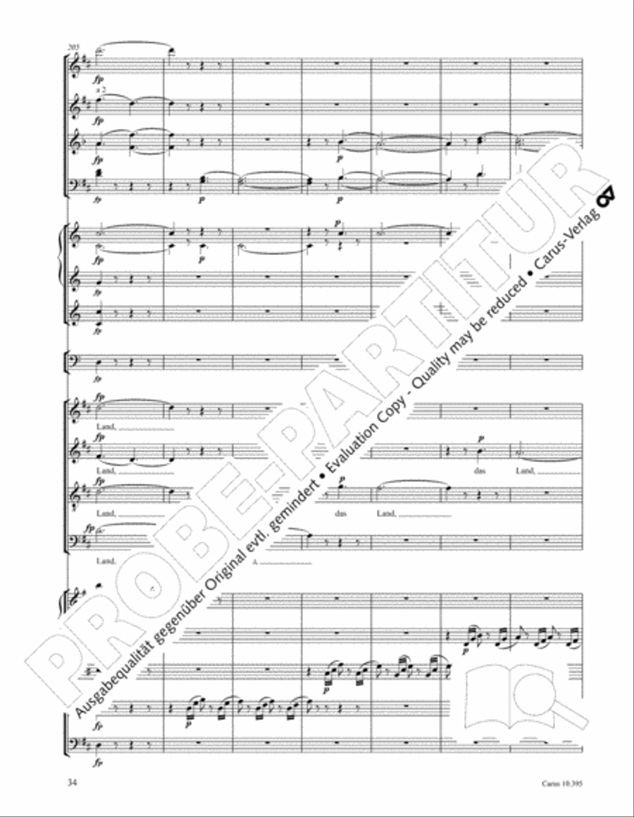 Calm Sea and Prosperous Voyage 4-Part scores gallery preview page 35