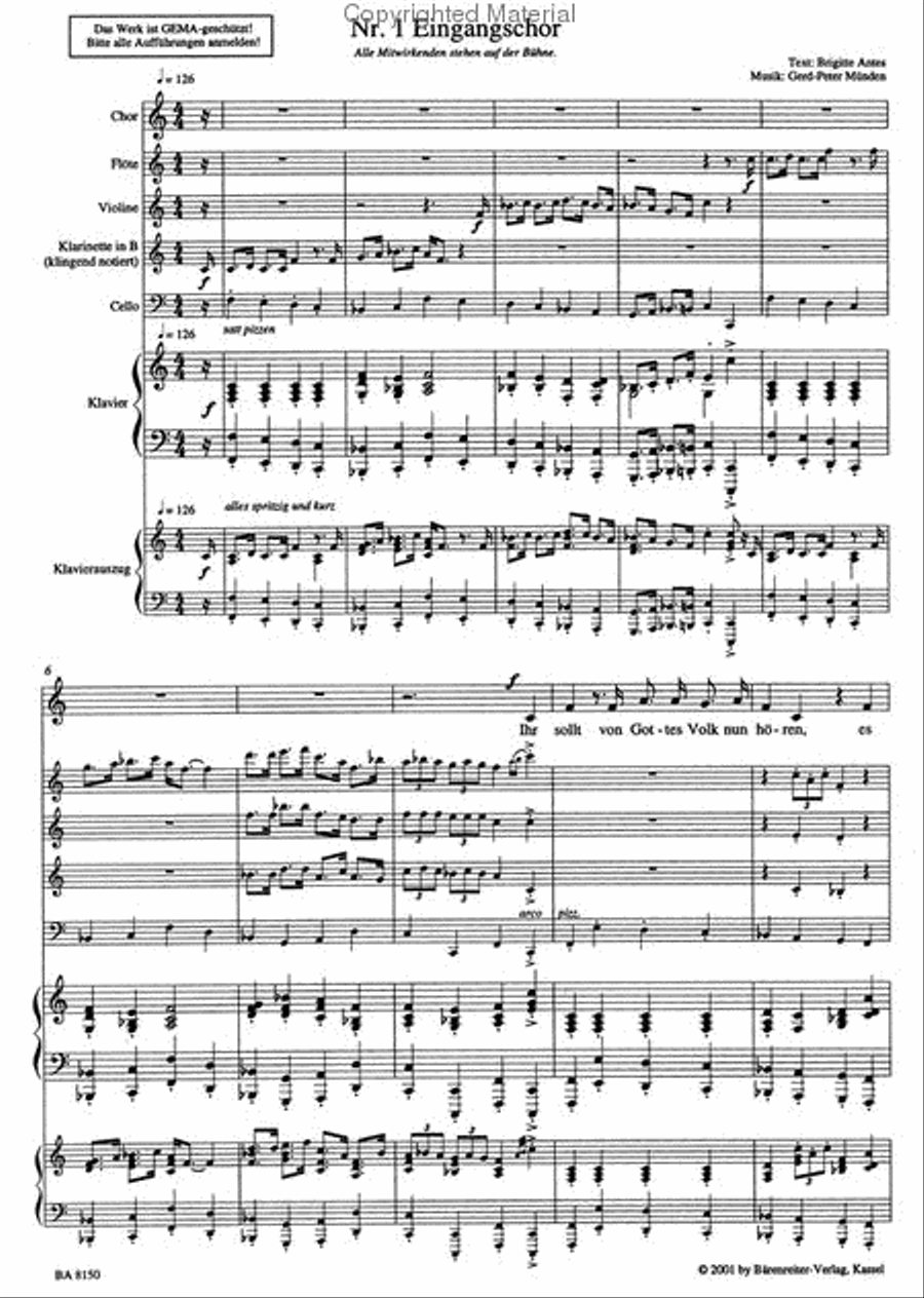 Das goldene Kalb Das goldene Kalb Clarinet scores gallery preview page 2