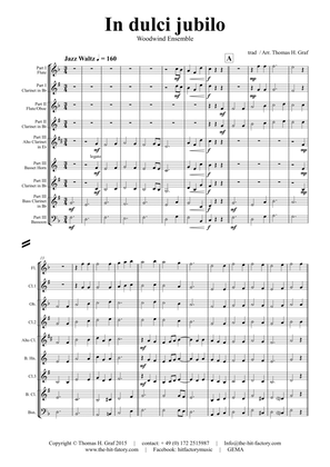 In dulci jubilo - Christmas Song - Jazz Waltz - Woodwind Ensemble