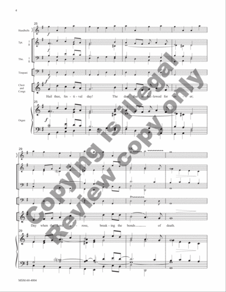 Hail Thee, Festival Day (Full Score) Choir scores gallery preview page 11