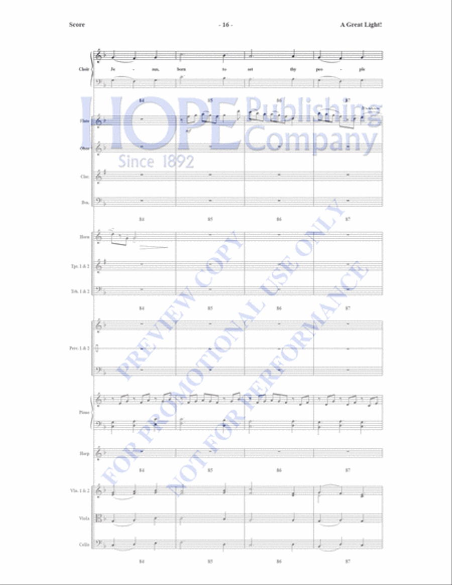 A Great Light A Great Light Orchestra scores gallery preview page 17