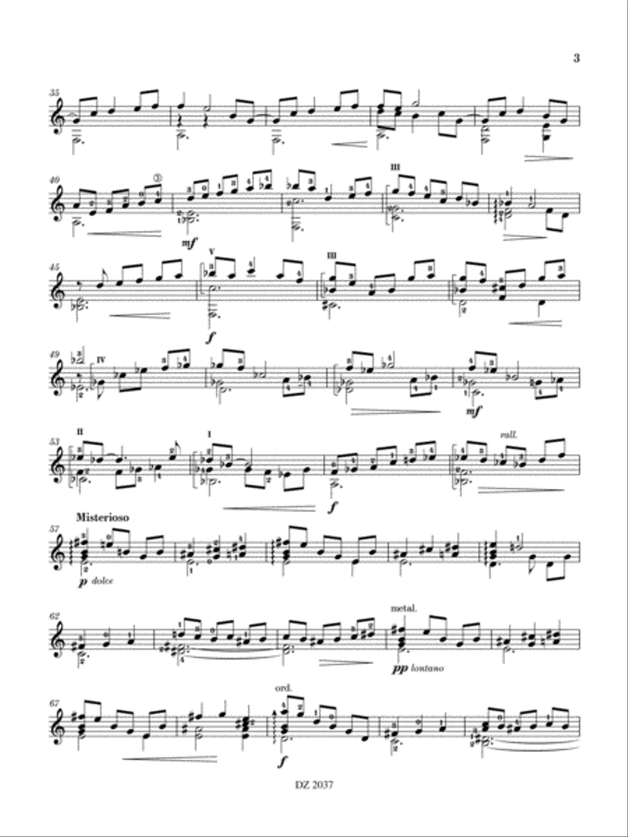 Matin de brume Classical Guitar scores gallery preview page 3