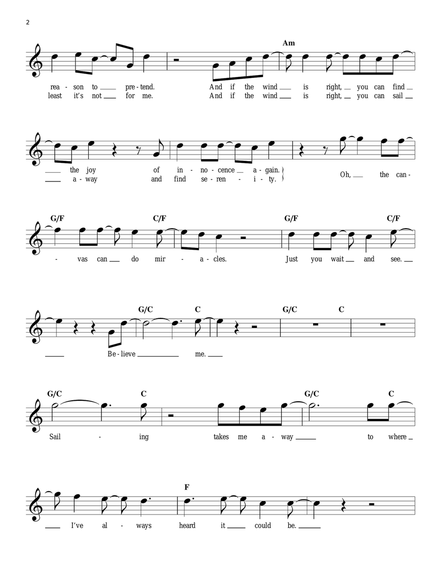 Sailing Sailing Acoustic Guitar scores gallery preview page 2