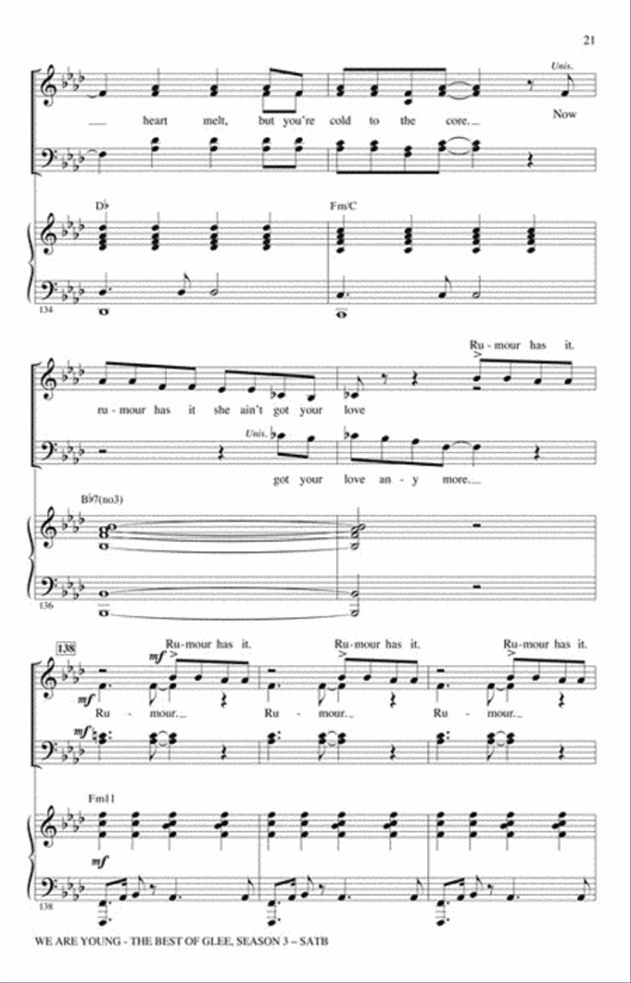 We Are Young 4-Part scores gallery preview page 4