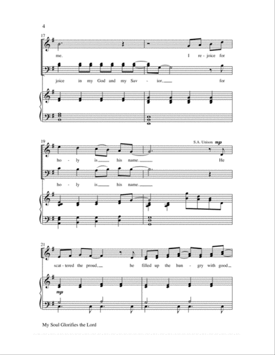 My Soul Glorifies the Lord (Mary's Magnificat) 4-Part scores gallery preview page 4