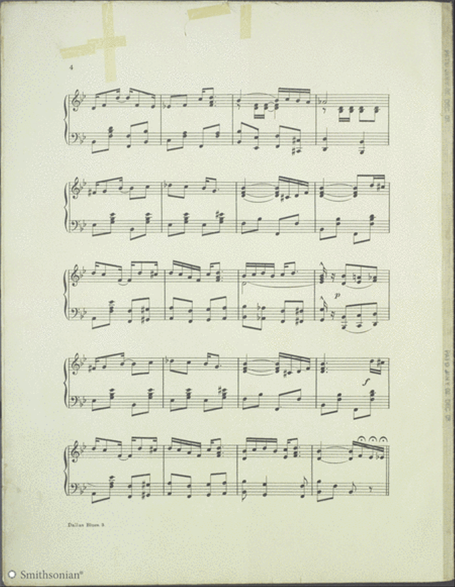 Dallas Blues Dallas Blues Piano Solo scores gallery preview page 3