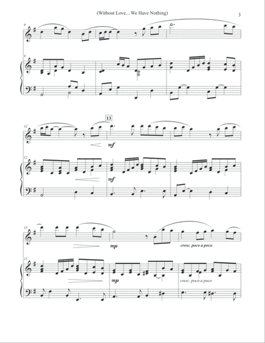 Without Love, We Have Nothing Flute Solo scores gallery preview page 3