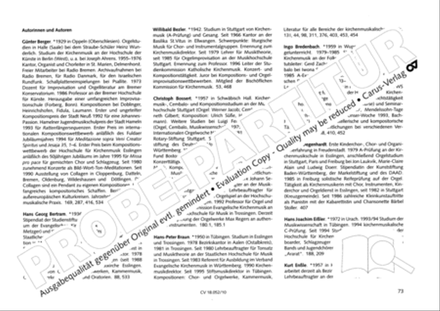 Esslinger Orgelbuch, Bd I-III