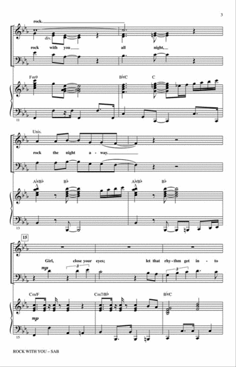 Rock with You – A Tribute to Michael Jackson (Medley) 3-Part scores gallery preview page 3