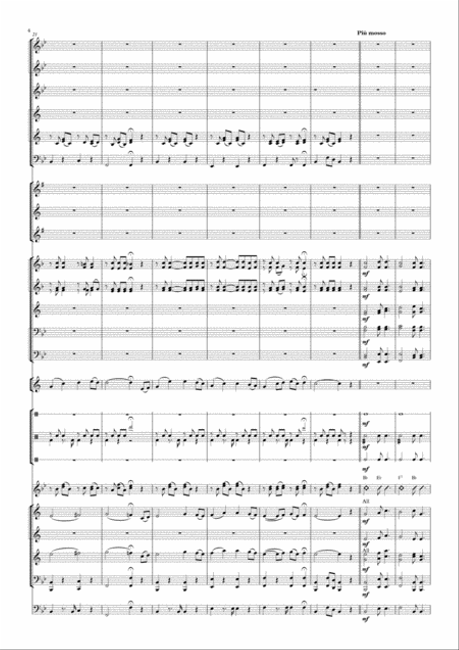 La Belle Americaine Grand Fantasia Brillante (A la Arban) for Baritone-B and Brass Band Concert Band scores gallery preview page 5