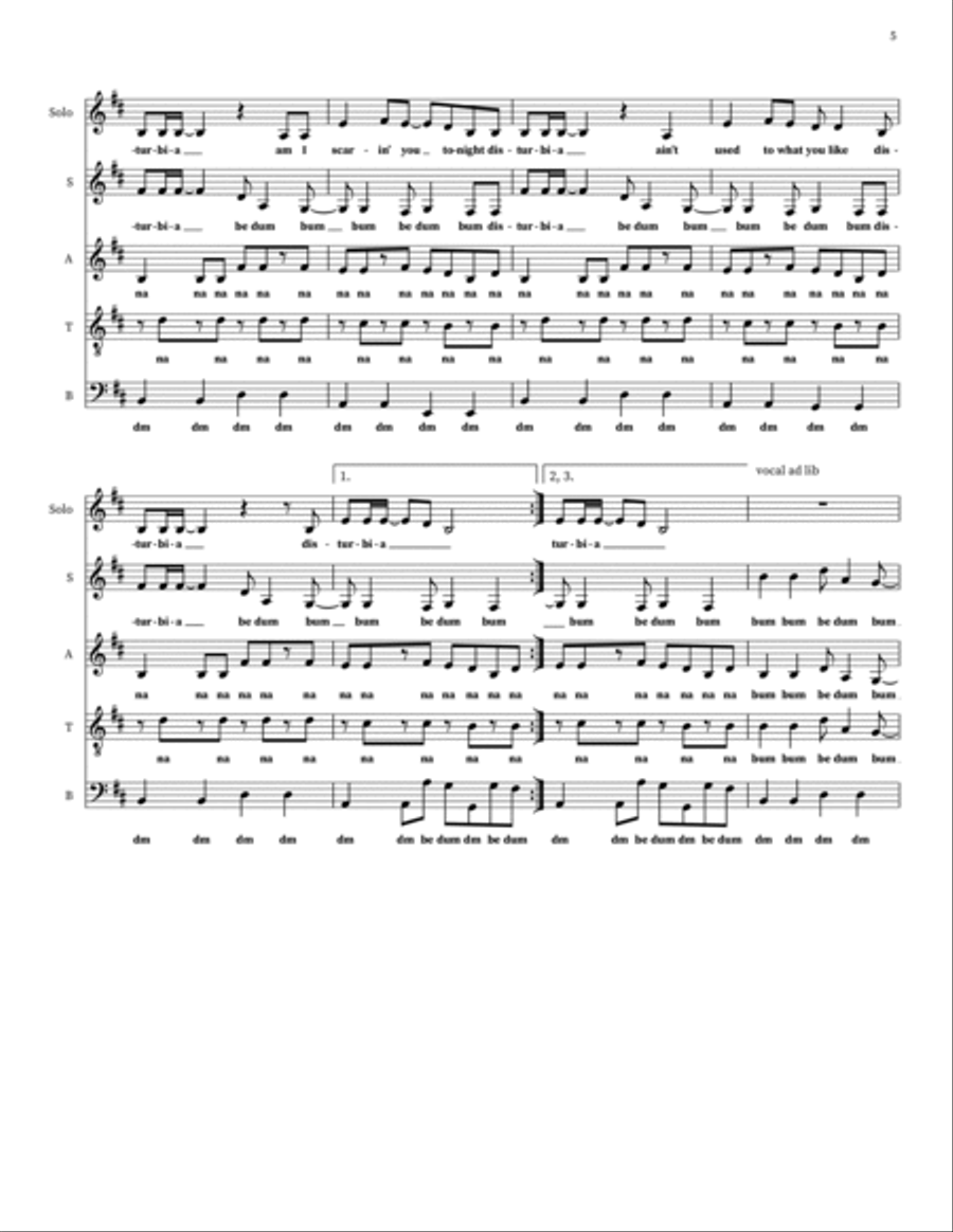 Disturbia Disturbia 4-Part scores gallery preview page 5