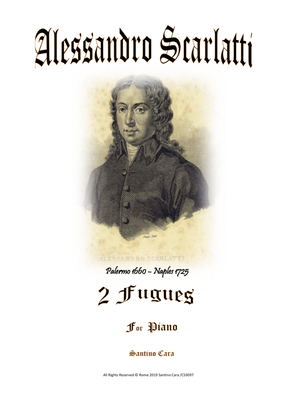 Book cover for Alessandro Scarlatti - Two Fugues for Piano