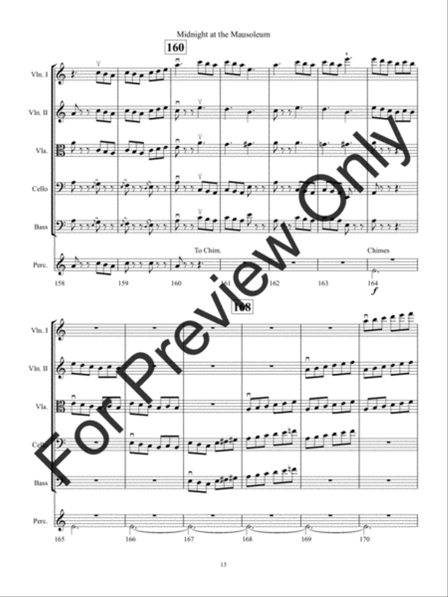 Midnight at the Mausoleum (Score) String Orchestra scores gallery preview page 16