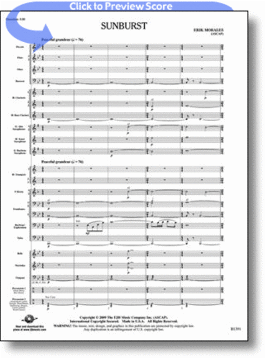 Sunburst Concert Band scores gallery preview page 1