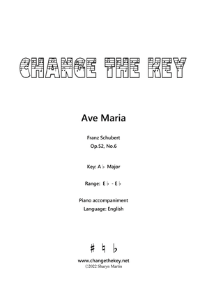 Book cover for Ave Maria Ab Major - English