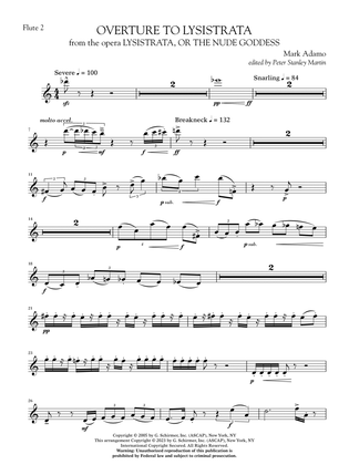 Overture to Lysistrata (arr. Peter Stanley Martin) - Flute 2