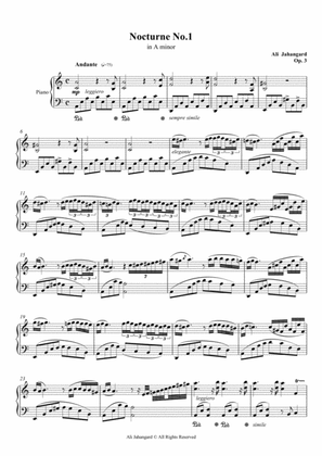Nocturne No.1 - in A minor, Op.3