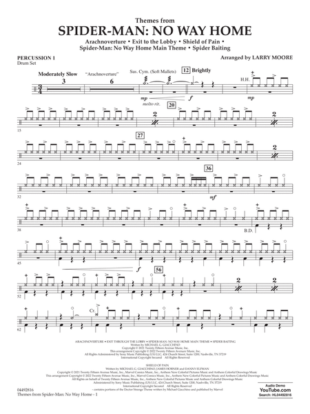 Themes from Spider-Man: No Way Home (arr. Larry Moore) - Percussion 1
