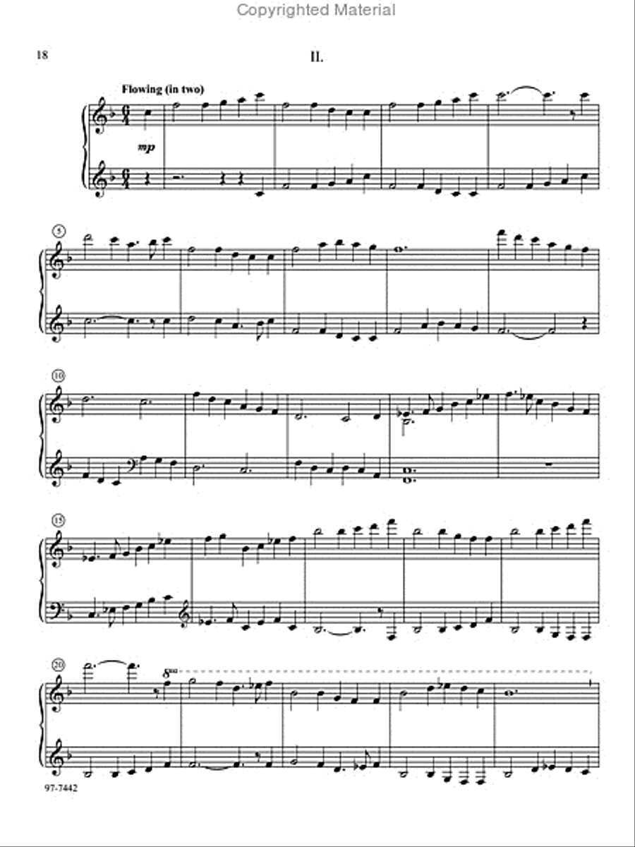 Variations on American Hymn Tunes for Keyboard Organ scores gallery preview page 12