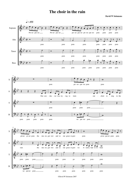 The choir in the rain (SATB) image number null