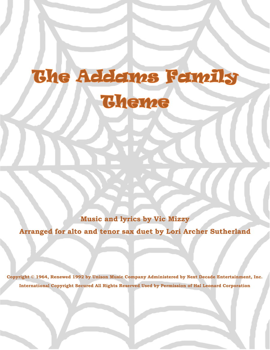 The Addams Family Theme Chamber Music scores gallery preview page 1