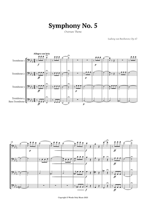 Symphony No. 5 by Beethoven for Trombone Quartet