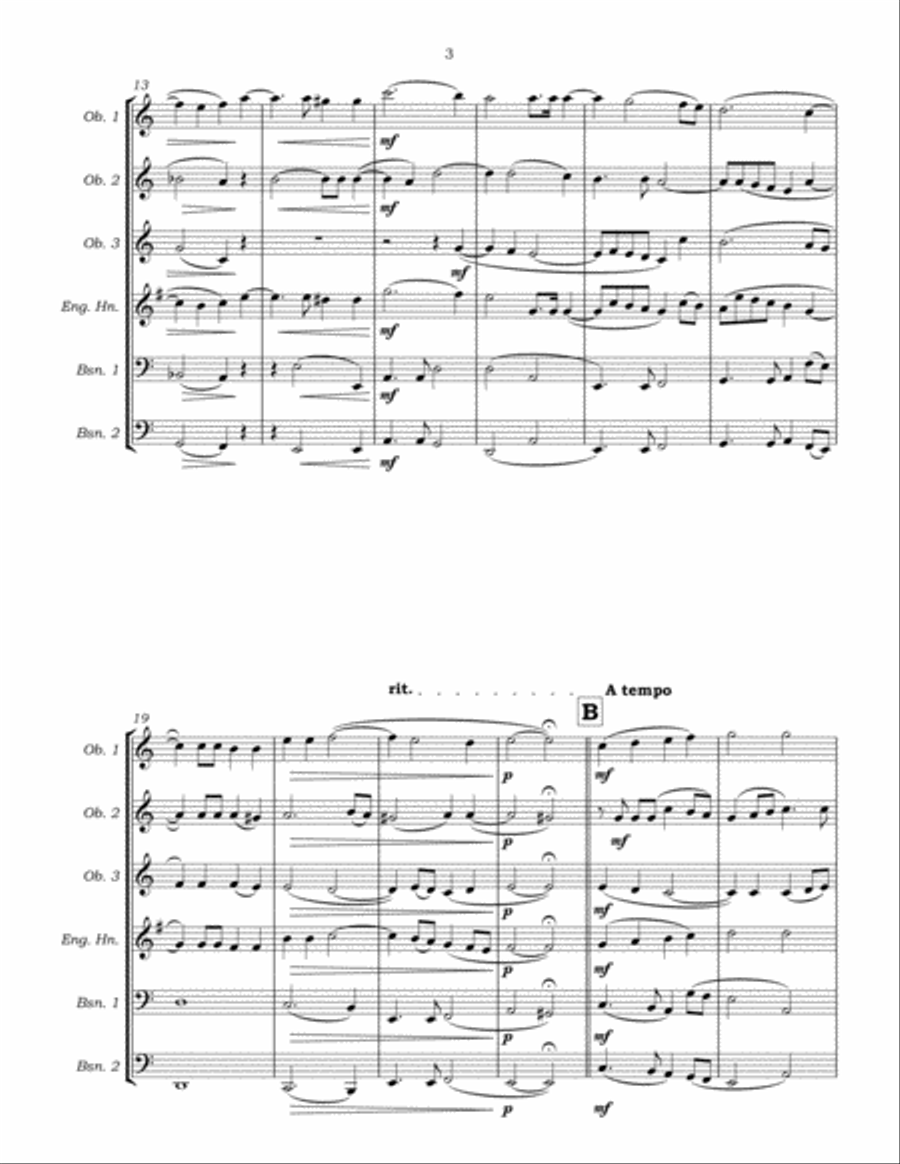 Ave Maria for Double Reed Choir Woodwind Ensemble scores gallery preview page 6