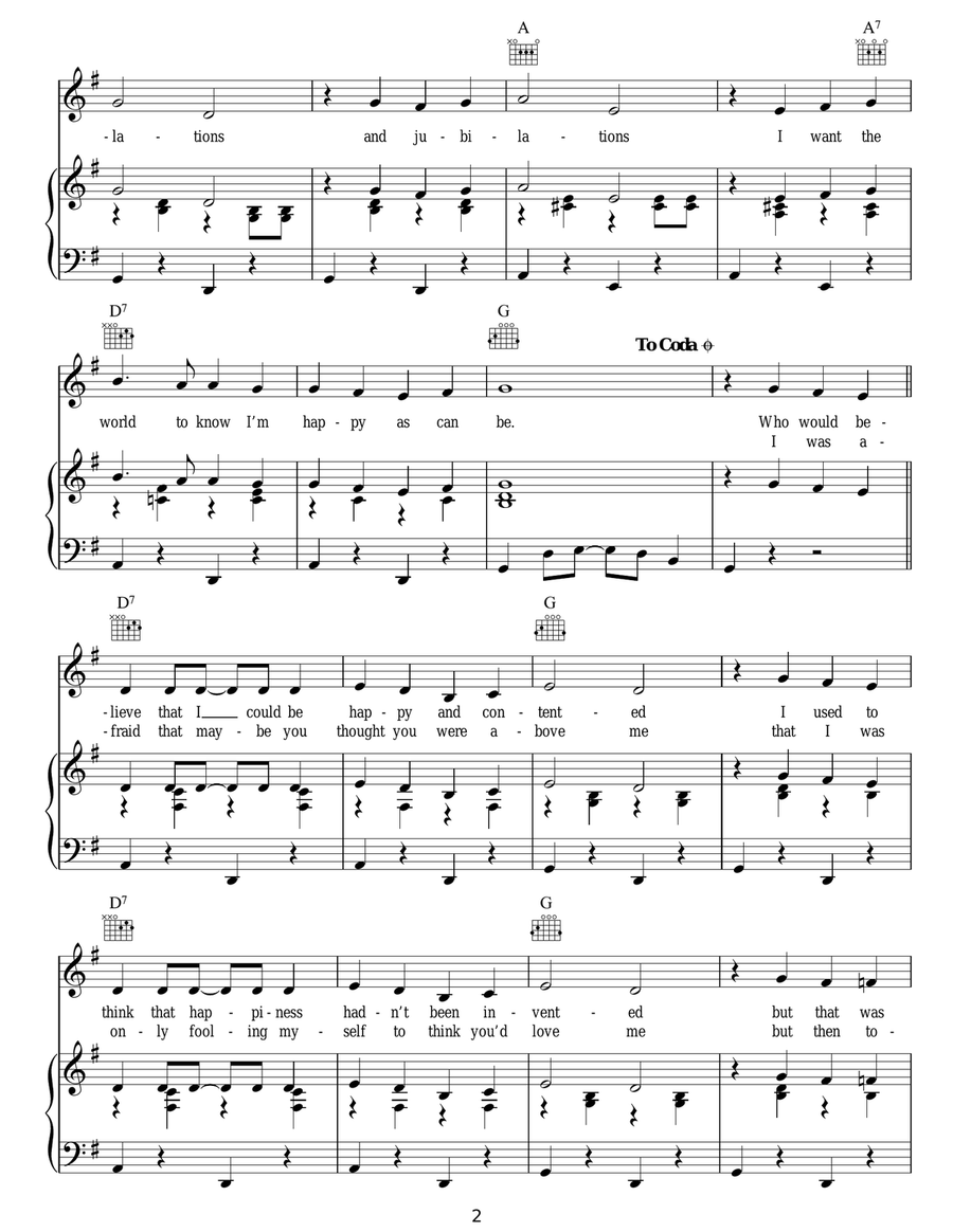 Congratulations Piano, Vocal, Guitar scores gallery preview page 2