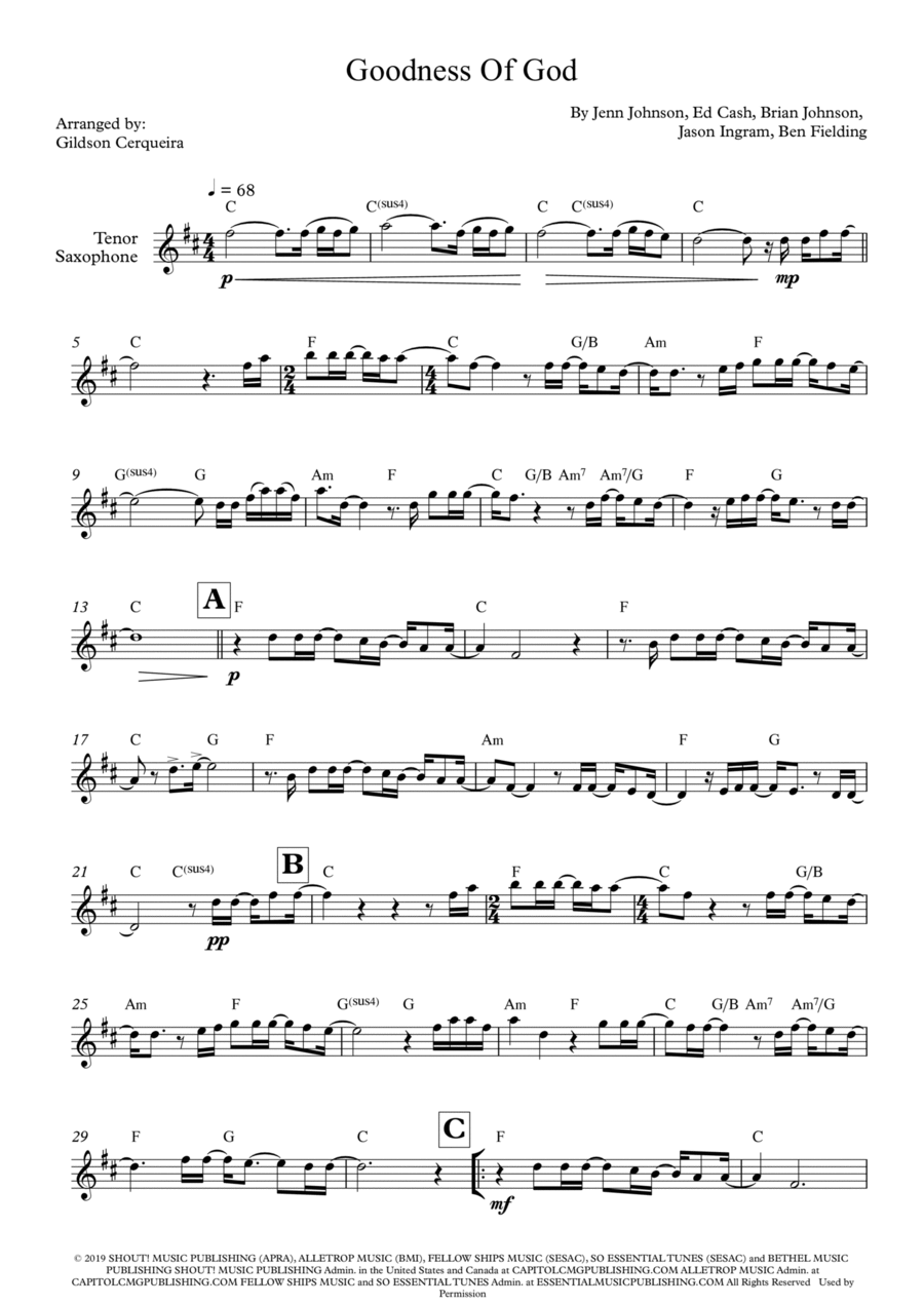 Goodness Of God Chamber Music scores gallery preview page 1