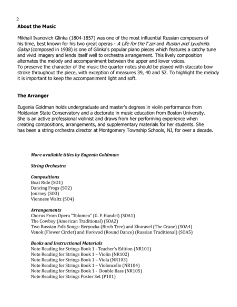 Galop String Orchestra scores gallery preview page 2