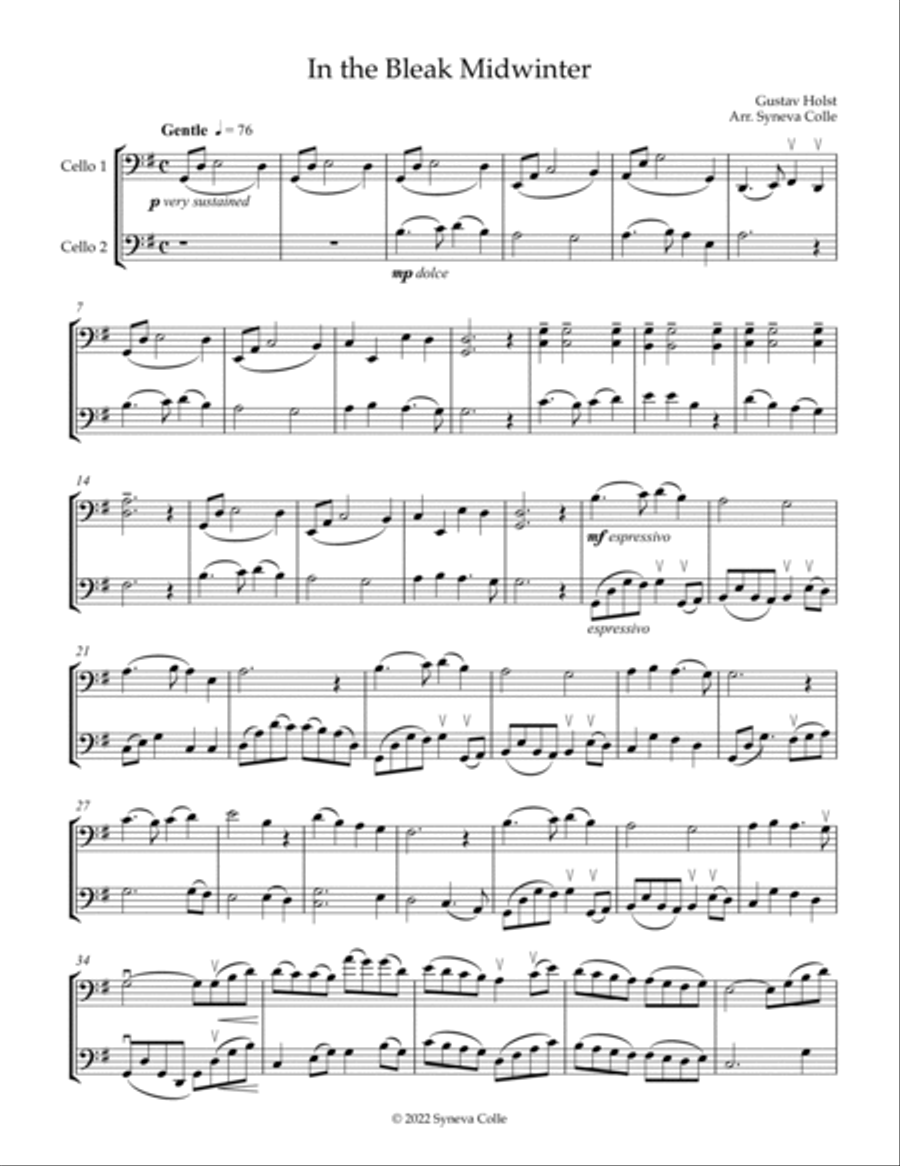 In the Bleak Midwinter String Duet scores gallery preview page 2