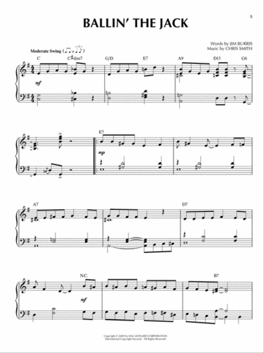 Swinging Jazz Piano Solo scores gallery preview page 4