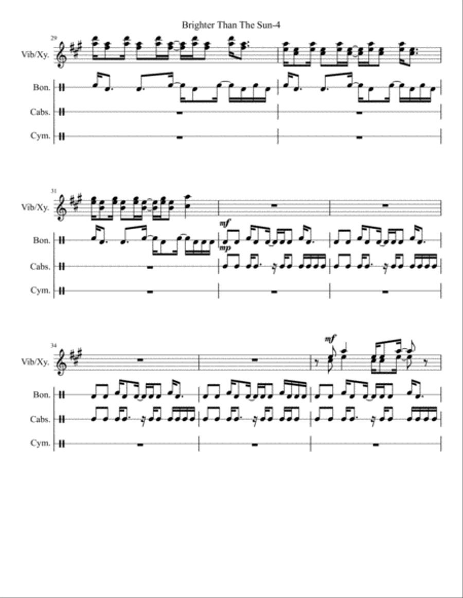 Brighter Than The Sun Brighter Than The Sun Percussion Ensemble scores gallery preview page 4