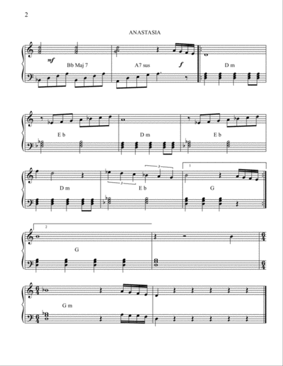 SONGS FOR ANDREA BOCELLI Piano Solo scores gallery preview page 3
