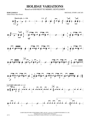 Holiday Variations (Based on "God Rest Ye Merry, Gentlemen"): 1st Percussion