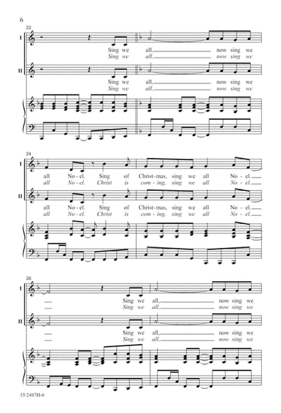 Sing We All Noel Sing We All Noel Unison Choir scores gallery preview page 6